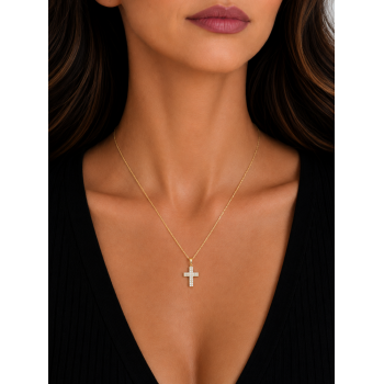 Pandantiv cruciulita cu diamante de 0.31 ct