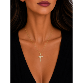 Pandantiv Cruciulita cu Diamante de 0.32 ct