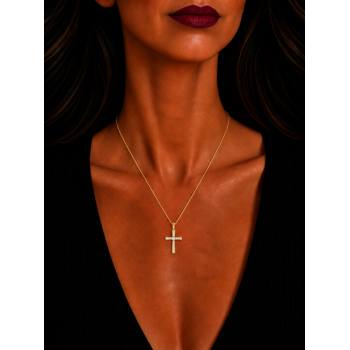 Pandantiv Cruciulita cu Diamante de 0.32ct