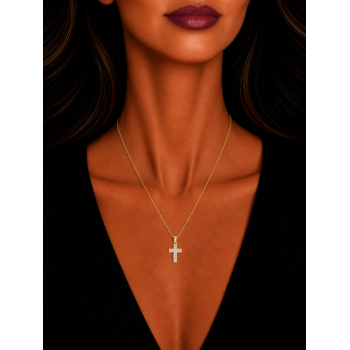 Pandantiv Cruciulita cu Diamante de 0.34 ct
