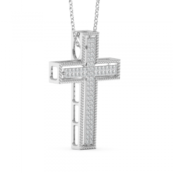 Pandantiv Cruciulita cu Diamante de 0.34ct