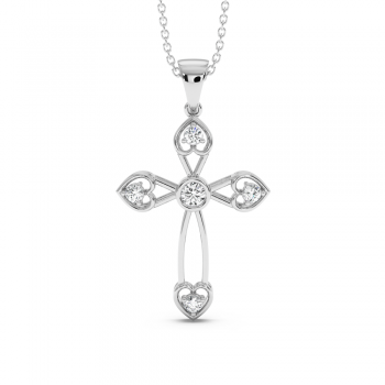 Pandantiv Cruciulita cu Diamante de 0.36ct