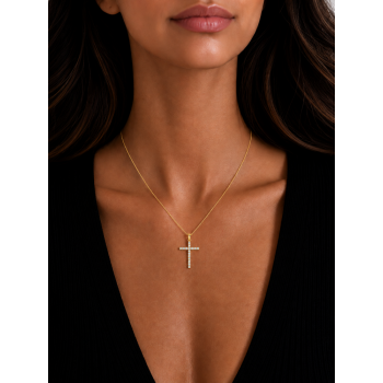 Pandantiv Cruciulita cu Diamante de 0.37 ct