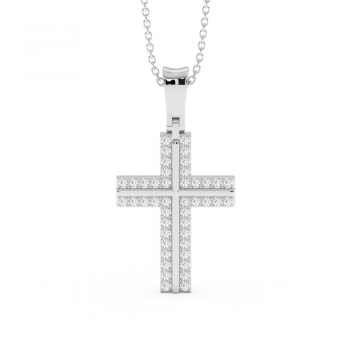 Pandantiv Cruciulita cu Diamante de 0.37ct