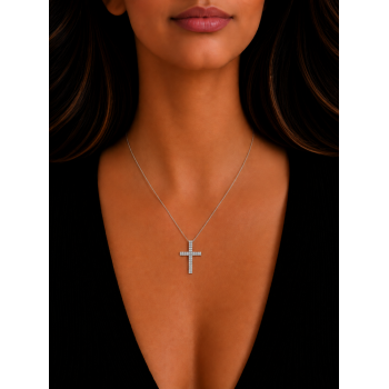 Pandantiv cruciulita cu Diamante de 0.38 ct