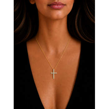 Pandantiv cruciulita cu Diamante de 0.38 ct