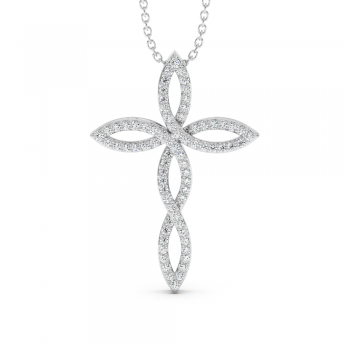 Pandantiv Cruciulita cu Diamante de 0.38ct