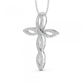 Pandantiv Cruciulita cu Diamante de 0.38ct