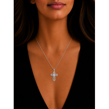 Pandantiv Cruciulita cu Diamante de 0.39ct