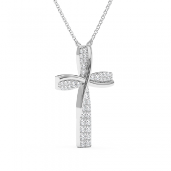 Pandantiv Cruciulita cu Diamante de 0.40ct