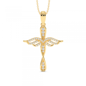 Pandantiv Cruciulita cu Diamante de 0.42 ct