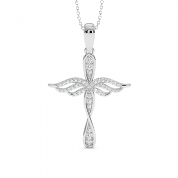 Pandantiv Cruciulita cu Diamante de 0.42 ct