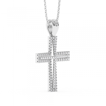 Pandantiv Cruciulita cu Diamante de 0.46ct