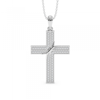 Pandantiv Cruciulita cu Diamante de 0.49ct