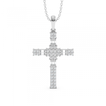 Pandantiv Cruciulita cu Diamante de 0.56ct