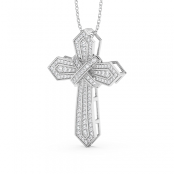 Pandantiv Cruciulita cu Diamante de 0.58ct