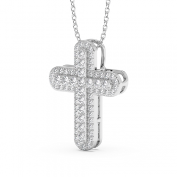 Pandantiv Cruciulita cu Diamante de 0.58ct