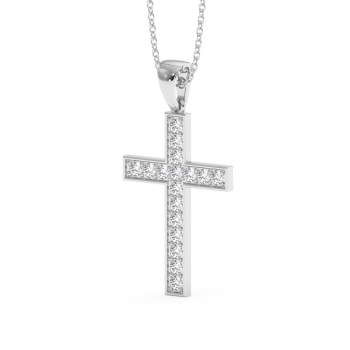 Pandantiv Cruciulita cu Diamante de 0.59ct