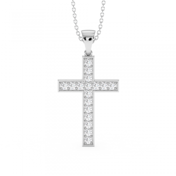 Pandantiv Cruciulita cu Diamante de 0.59ct