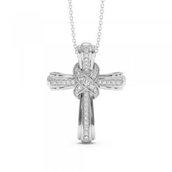 Pandantiv Cruciulita cu Diamante de 0.59ct