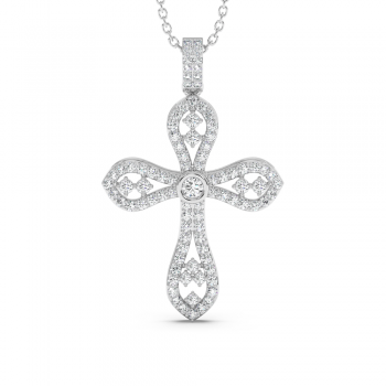 Pandantiv Cruciulita cu Diamante de 0.64ct