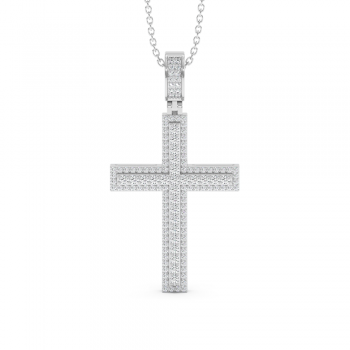 Pandantiv Cruciulita cu Diamante de 0.65ct