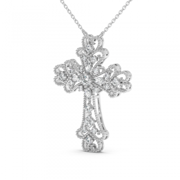 Pandantiv Cruciulita cu Diamante de 0.69ct