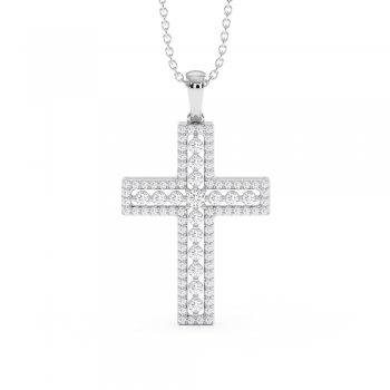 Pandantiv Cruciulita cu Diamante de 0.76ct