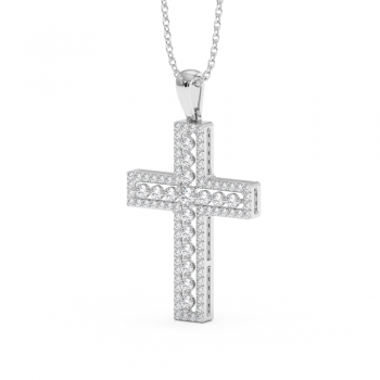 Pandantiv Cruciulita cu Diamante de 0.76ct