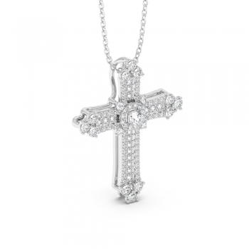Pandantiv Cruciulita cu Diamante de 0.76ct