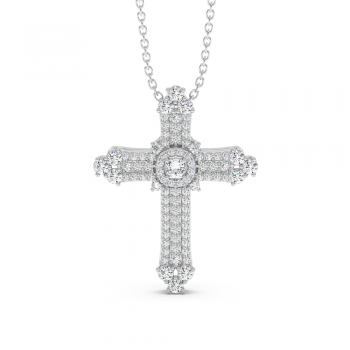 Pandantiv Cruciulita cu Diamante de 0.76ct