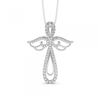 Pandantiv Cruciulita cu Diamante de 0.76ct