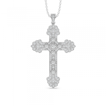 Pandantiv Cruciulita cu Diamante de 0.82ct