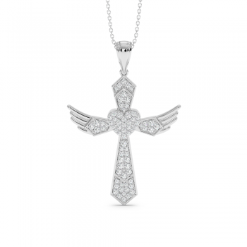 Pandantiv Cruciulita cu Diamante de 0.88ct