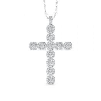 Pandantiv Cruciulita cu Diamante de 1.13ct