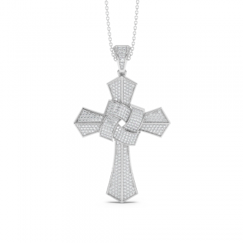 Pandantiv Cruciulita cu Diamante de 1.19ct