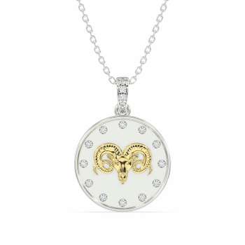 Pandantiv cu diamante de 0.12 ct Zodia Berbec
