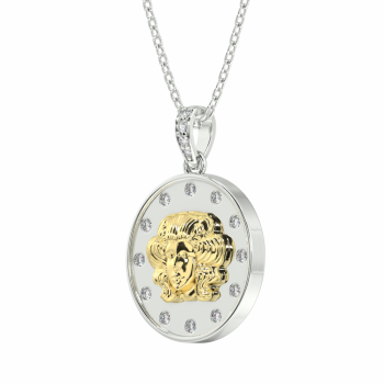 Pandantiv cu diamante de 0.12 ct Zodia Fecioara