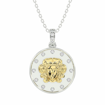 Pandantiv cu diamante de 0.12 ct Zodia Fecioara
