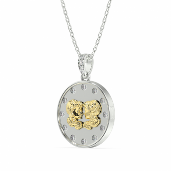 Pandantiv cu diamante de 0.12 ct Zodia Gemeni