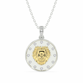 Pandantiv cu diamante de 0.12 ct Zodia Leu