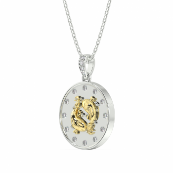 Pandantiv cu diamante de 0.12 ct Zodia Pesti