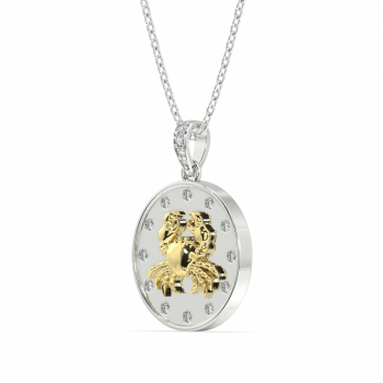 Pandantiv cu diamante de 0.12 ct Zodia Rac