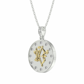 Pandantiv cu diamante de 0.12 ct Zodia Sagetator
