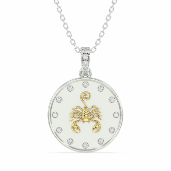 Pandantiv cu diamante de 0.12 ct Zodia Scorpion