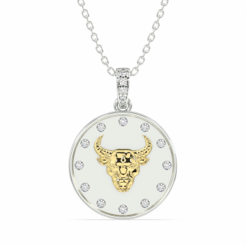 Pandantiv cu diamante de 0.12 ct Zodia Taur