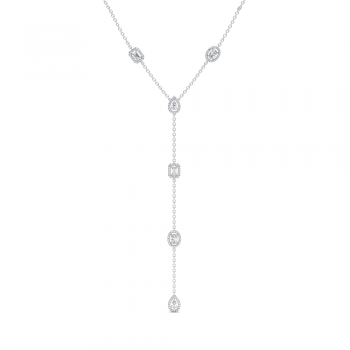 Pandantiv cu Diamante Oval Cut de 1.50ct, Diamante Pear Cut de 1ct, Diamante Emerald Cut de 1ct si Diamante Rotunde de 0.74ct