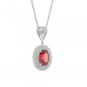 Pandantiv cu Rubin de 2.42 ct si diamante de 0.53 ct