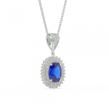 Pandantiv cu Tanzanit de 2.42 ct si diamante de 0.53 ct
