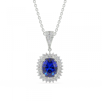 Pandantiv cu Tanzanit de 2.42 ct si diamante de 0.53 ct